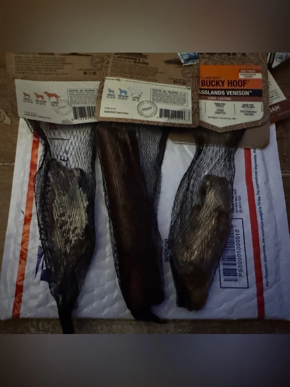 ROAM Dog Bones / Chews NEW lot of 3 tough bully venison & ostrich long lasting